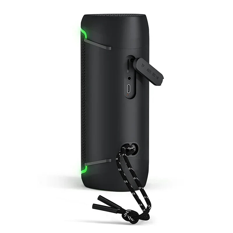 Fabrice Mesh bežični boombox Rockmia EBS-609 prijenosni vodootporni stereo 5.3 s RGB svjetlom vanjski 16W Bluetooth zvučnik Bt