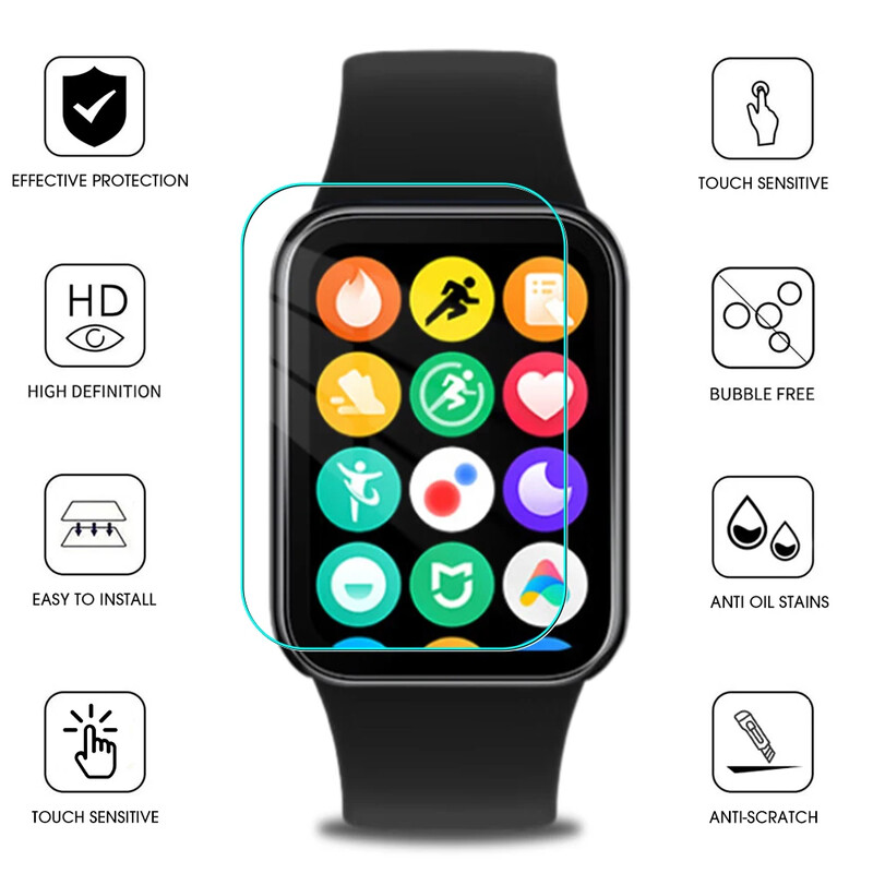 Xiaomi Mi Band 8 Pro okosórához, karcolásgátló edzett üvegfóliák Miband 8Pro átlátszó képernyővédő fólia tartozékaihoz