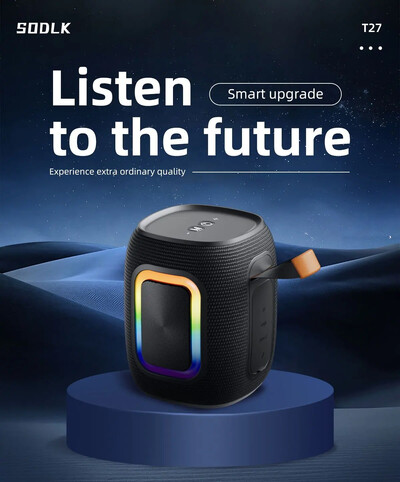 SODLK T26 Mini Bluetooth skaļrunis āra portatīvais bezvadu statnis IPX7 ūdensizturīgs HIFI bezzudumu skaņas kvalitātes stereo zemfrekvences skaļrunis