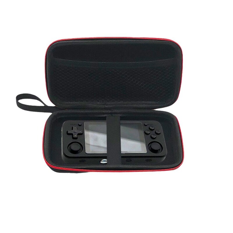 Geantă de depozitare pentru consolă de jocuri portabilă pentru RGB30/RG405V RG35XX H Husă de transport neagră, organizator portabil rezistent la șocuri, accesorii pentru jocuri