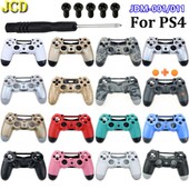 JCD 1Set plastový pevný kryt pre PS4 JDM-001 JDM-011 ovládač kryt puzdra s nástrojom na skrutky