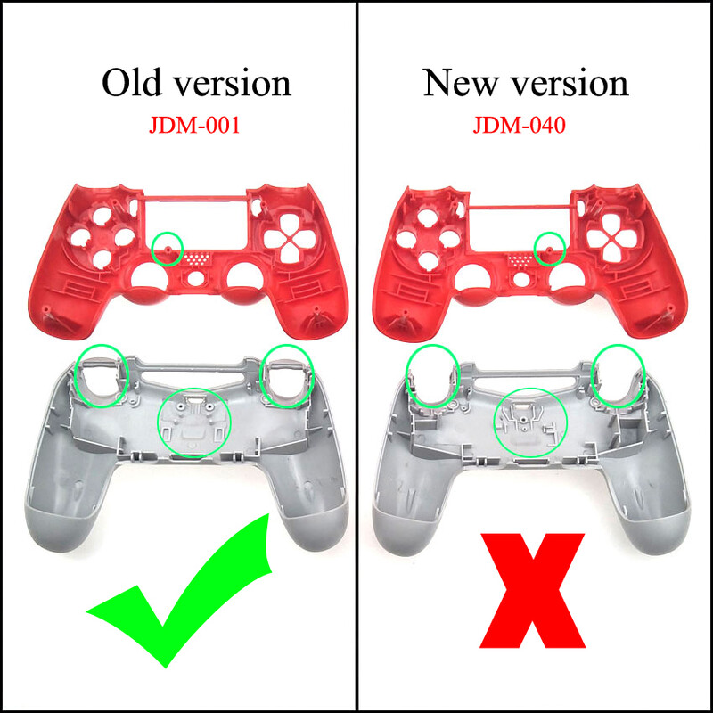 JCD 1Set plastový pevný kryt pre PS4 JDM-001 JDM-011 ovládač kryt puzdra s nástrojom na skrutky