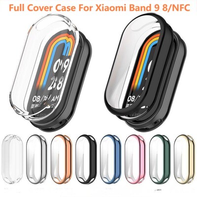 Futrola s punim poklopcem za Xiaomi Mi Band 9 8 Screen Protec Mi Band9 8 NFC Zaštita zaslona Zaštitna torbica Case za sat Za Mi band8 9