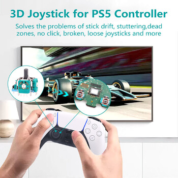 Смяна на джойстици за Playstation 5 DualSense PS5 Контролер Отвертка 2K3 Ohm Аналогов 3D Thumbstick Комплект части за ремонт