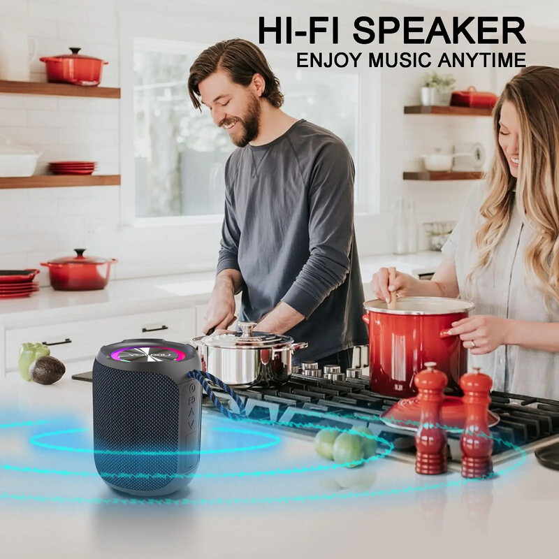 YOUXIU 40W nešiojamasis Bluetooth garsiakalbis Žemųjų dažnių garsiakalbis 360 laipsnių stereo erdvinio garso dėžutė vandeniui atspari IPX7 palaikymas TF TWS USB garsiakalbiai