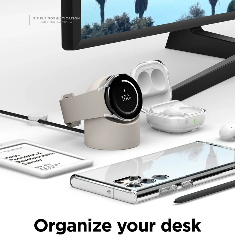 Compatibil cu suport de încărcare Samsung Galaxy Watch 7 40 44 46 mmGalaxy Watch3 4 5 Pro încărcător din silicon Suport de încărcare suport 45 mm