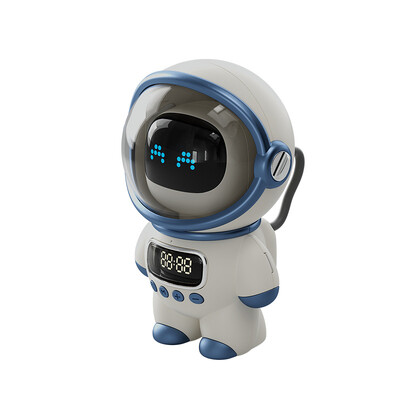 Mini difuzor inteligent astronaut Bluetooth Caseta de sunet Stereo portabil Ai Audio interactiv cu ceas cu alarmă Suport TF/FM Cadou pentru copii
