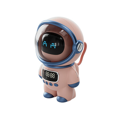 Mini difuzor inteligent astronaut Bluetooth Caseta de sunet Stereo portabil Ai Audio interactiv cu ceas cu alarmă Suport TF/FM Cadou pentru copii