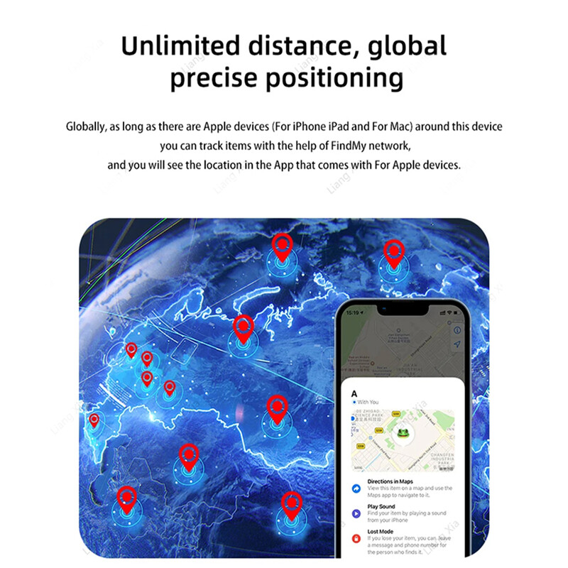 Új GPS Smart Tag Finder Tracker Elveszett eszközkereső az Apple Find My App Kids Kutya Autókövető Szilikon Bőr tokhoz