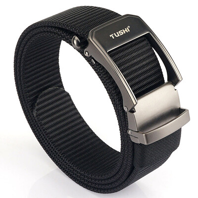 TUSHI fém gyorskioldható csatos, rugalmas övek férfiaknak, tartós taktikai öv Cowboy kültéri sztreccs pánt vadászathoz