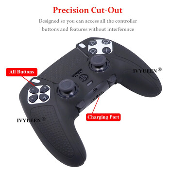 IVYUEEN Мек гумен силиконов калъф за PlayStation 5 PS5 DualSense Edge Controller Protector Skin Thumb Grip Caps Аксесоари