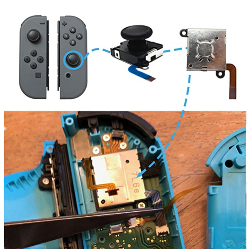 Joystick de schimb pentru Nintendo Switch Joystick 3D original Stick analog pentru degetul mare pentru Switch Lite Instrument de reparare a controlerului Joycon