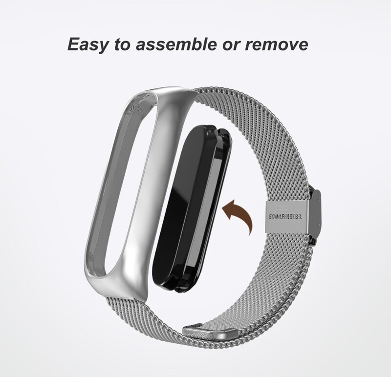 Metalinis dirželis skirtas Xiaomi Mi Band 5 dirželis, metalinis nerūdijantis plienas, skirtas Mi Band 5 dirželis, apyrankė, skirta Miband 5 apyrankėms Pulseira