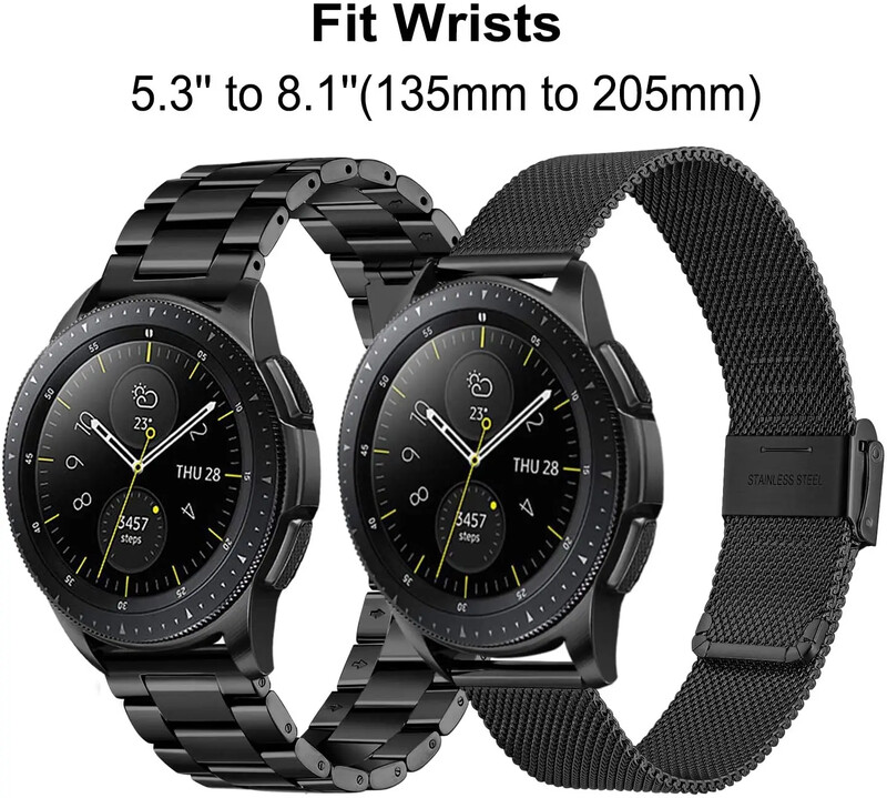Metāla siksniņa Huawei pulkstenim GT2 GT5 46mm GT2 Pro GT2E siksniņa nerūsējošā aproce Samsung Galaxy pulkstenim 46mm aproce Correa