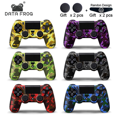 DATA FROG Plonas kamufliažinis silikoninės gumos gelio dėklas, skirtas Sony Dualshock 4 PS4 valdiklio kameros dėklas, skirtas Play Station 4