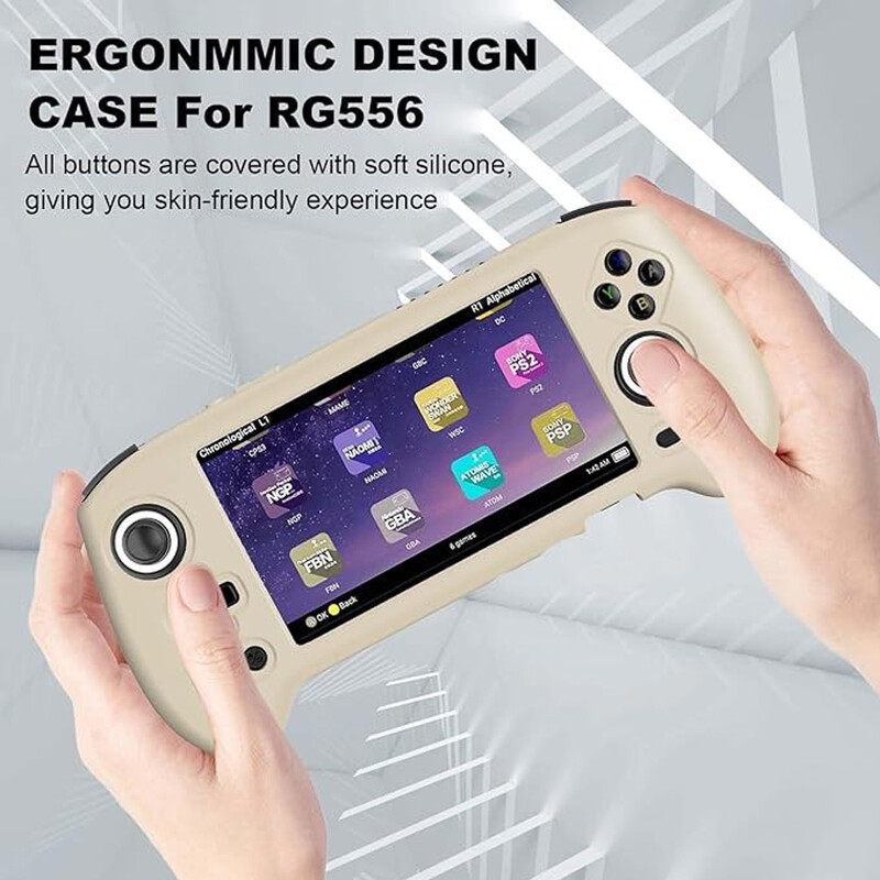 RG556 tokvédő Anbernic RG556 Retro kézi játékkonzolhoz, szilikon védőburkolat, karcmentes védő kiegészítők