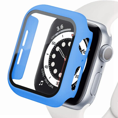 Capac din sticlă securizată pentru Apple Watch Se Case 9 8 7 6 5 4 38 40mm Accesorii Protector de ecran iWatch Series 44mm 45mm 41mm 42mm