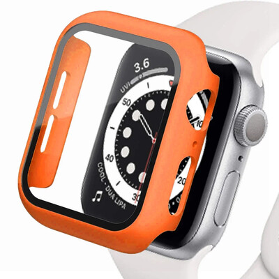 Capac din sticlă securizată pentru Apple Watch Se Case 9 8 7 6 5 4 38 40mm Accesorii Protector de ecran iWatch Series 44mm 45mm 41mm 42mm