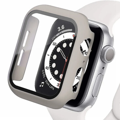 Capac din sticlă securizată pentru Apple Watch Se Case 9 8 7 6 5 4 38 40mm Accesorii Protector de ecran iWatch Series 44mm 45mm 41mm 42mm