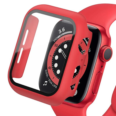 Capac din sticlă securizată pentru Apple Watch Se Case 9 8 7 6 5 4 38 40mm Accesorii Protector de ecran iWatch Series 44mm 45mm 41mm 42mm