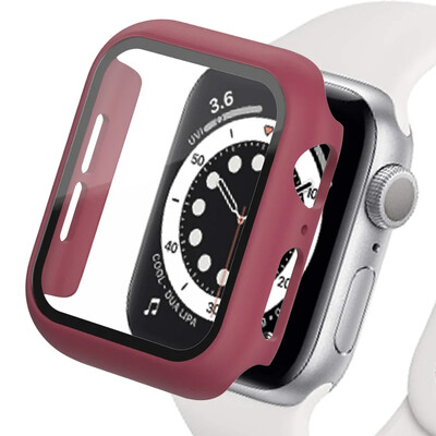 Capac din sticlă securizată pentru Apple Watch Se Case 9 8 7 6 5 4 38 40mm Accesorii Protector de ecran iWatch Series 44mm 45mm 41mm 42mm