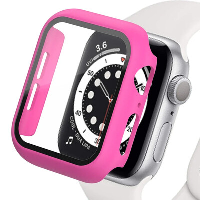 Capac din sticlă securizată pentru Apple Watch Se Case 9 8 7 6 5 4 38 40mm Accesorii Protector de ecran iWatch Series 44mm 45mm 41mm 42mm