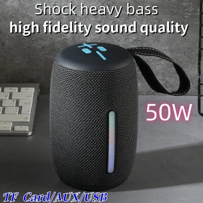 High power bluetooth altaboz Speaker Portable Subwoofer Outdoor Waterproof Wireless Audio 3D Surround Speaker TWS P PRO3 50W