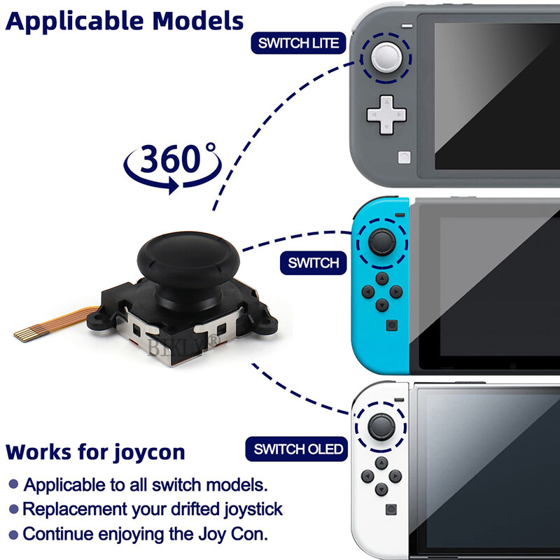 Joystick cu efect Hall de schimb pentru Nintendo Switch/Lite/OLED Joycon Stick analog pentru degetul mare pentru piese de reparare Stick analogic