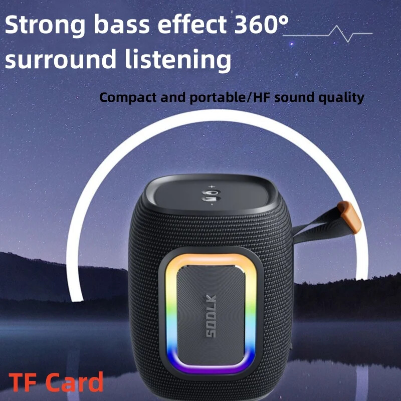 Prenosný Bluetooth reproduktor T26, 60W, bezdrôtový basový systém, batéria 3600 mAh, vodotesný, IPX7, HiFi stereo subwoofer