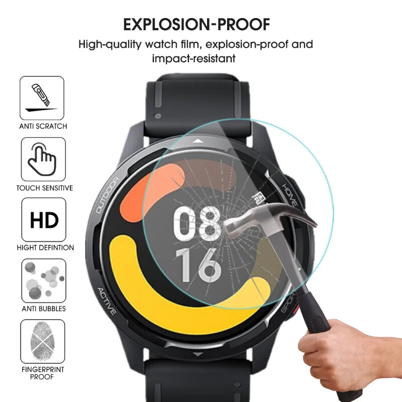 Edzett üveg Xiaomi S1/S1 Pro/S1 Active Cover HD képernyővédő karcmentes fólia a Mi Watch S1 Pro aktív tartozékaihoz