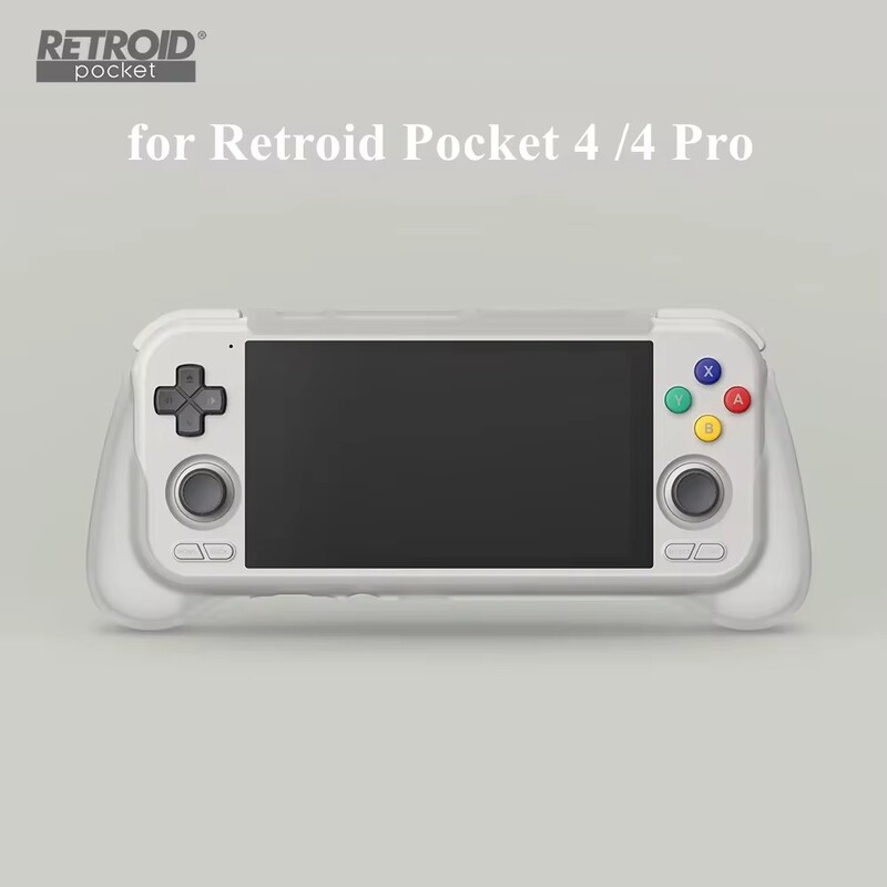 Rankinės žaidimų konsolės nešiojimo dėklas, skirtas „Retroid Pocket 4/4 Pro Black“, permatomas rankena ir „Retroid Pocket 4“ laikymo krepšys