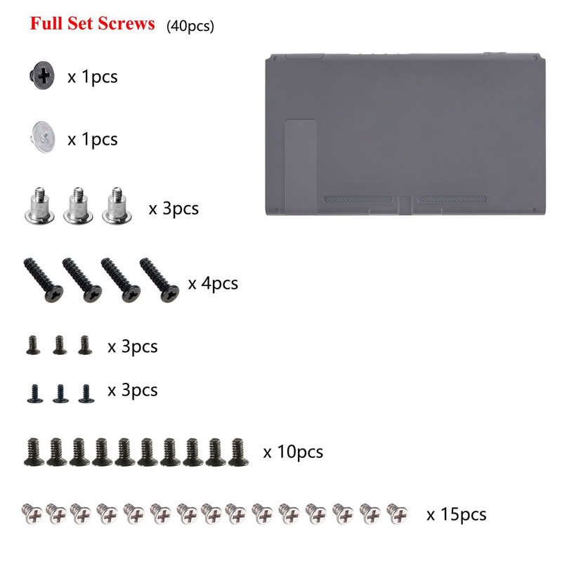 Csere teljes csavarkészlet Rugójavító készlet Nintendo Switch konzolhoz Joycon Bal jobb Szerszámok Tartozékok