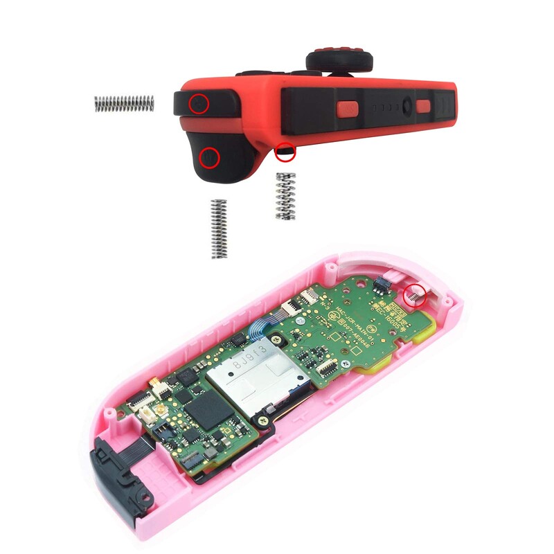 Csere teljes csavarkészlet Rugójavító készlet Nintendo Switch konzolhoz Joycon Bal jobb Szerszámok Tartozékok