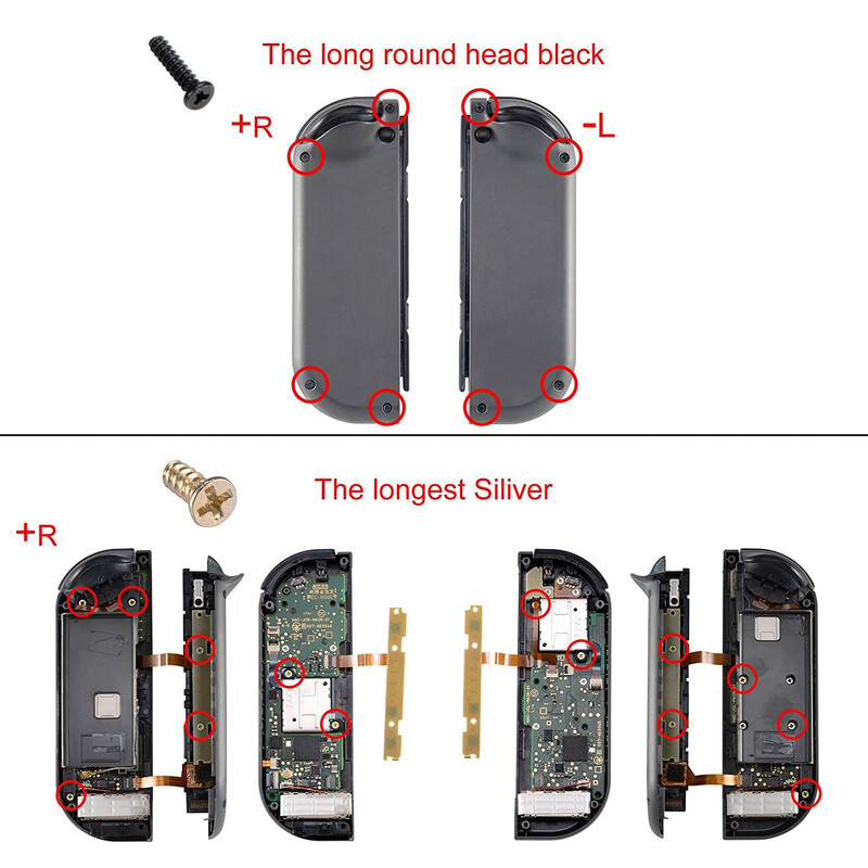 Csere teljes csavarkészlet Rugójavító készlet Nintendo Switch konzolhoz Joycon Bal jobb Szerszámok Tartozékok