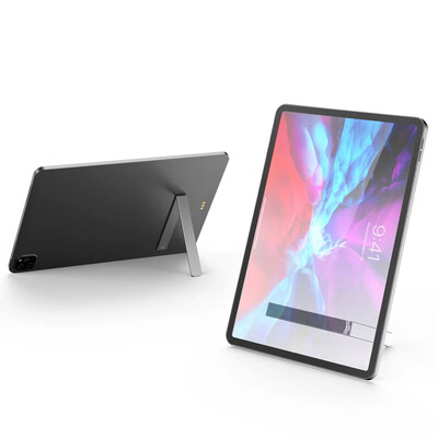 Tablet PC állványtartó iPAD-hez Hátraragasztó, univerzális, állítható összecsukható asztali táblagép állványtartó Kitámasztó alumínium fém