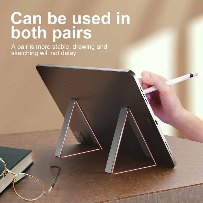 Suport pentru suport tabletă PC pentru iPad Adeziv pentru spate Birou pliabil universal reglabil Suport suport pentru tabletă Suport din aluminiu metal