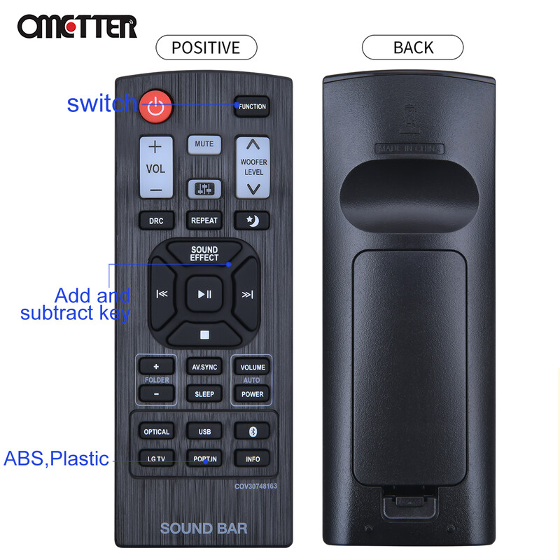 COV30748163 ÚJ Csere távirányító SOUNDBAR távirányítóhoz LAS355B LAC450B LAS350B
