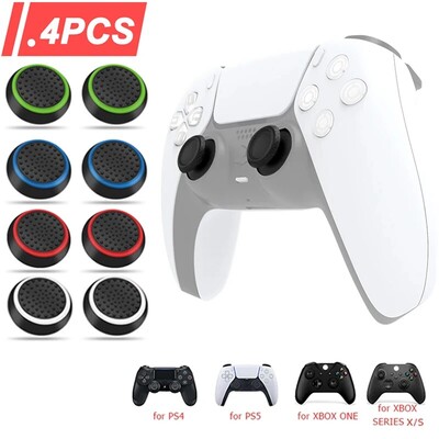 4 gab Silikona gēla īkšķu rokturu vāciņš Sony PS5/PS3/PS4 XBOX One /360 kontrolierim PS4 Pro Slim Controller