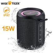 WISETIGER P1S 15W mini prenosný reproduktor IPX7 vodotesný zvukový box basový zosilňovač TWS duálne párovanie BT5.3 vonkajší bezdrôtový reproduktor