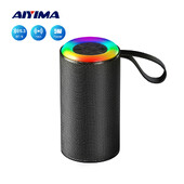 AIYIMA vezeték nélküli Bluetooth 5.3 kültéri hangszóró RGB fénnyel, hordozható vízálló audio hifi sztereó hangzású térhatású TWS FM boombox