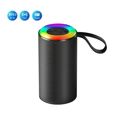 AIYIMA vezeték nélküli Bluetooth 5.3 kültéri hangszóró RGB fénnyel, hordozható vízálló audio hifi sztereó hangzású térhatású TWS FM boombox