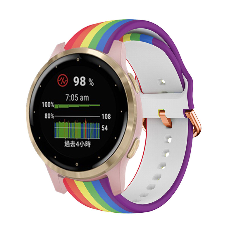 Garmin Vivoactive 5 4 4S 3 3S/Forerunner 158 245 Venu 2 2 s silikoonrihmaga kellarihm