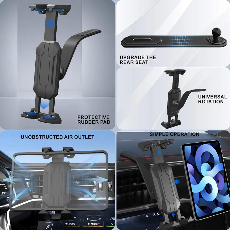 Xnyocn Easy Paste táblagép állvány összecsukható rögzítésű univerzális autós műszerfal középkonzol tartó iPad Xiaomi Huawei 4-14 hüvelykes fülhöz