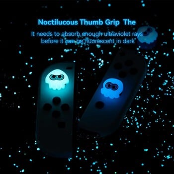 Yocore Luminous Thumb Grip Caps за Nintendo Switch /Switch OLED/Switch Lite Splatoon 3