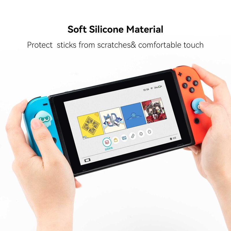 Capace Yocore Luminous Thumb Grip pentru Nintendo Switch/Switch OLED/Switch Lite Splatoon 3