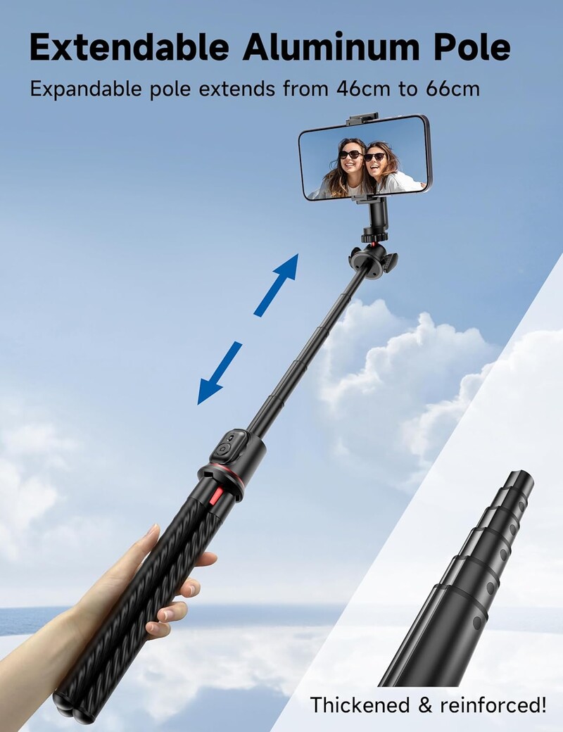 Selfieshow C03 Fleksibilni teleskopski stativ Octopus sa kopčom za mobitel Selfie štap Tripe stalak za iPhone Xiaomi telefon