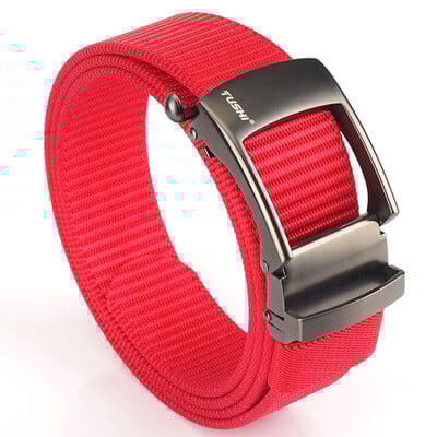 TUSHI új fém automata csatos heveder övek férfi vászon derékpánt EDC kültéri farmernadrág nadrág taktikai öv vadászat képzés