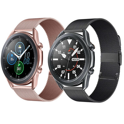 22 mm sieta Milānas siksniņa Samsung Galaxy pulkstenim 3 45 mm 46 mm 20 mm rokassprādzes siksniņa pulkstenim 3 41 mm Active 1 2 40 mm 44 mm S3