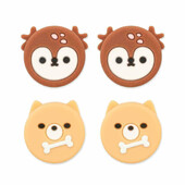 GeekShare Cute Thumb Grip Caps Συμβατά με Nintendo Switch/OLED/Switch Lite Animal Theme Deer and Dog 4Pcs