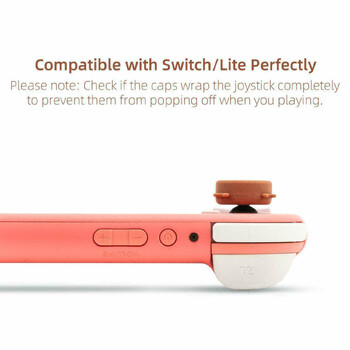 GeekShare Cute Thumb Grip Caps Съвместими с Nintendo Switch/OLED/Switch Lite Тема за животни Елен и Куче 4 бр.